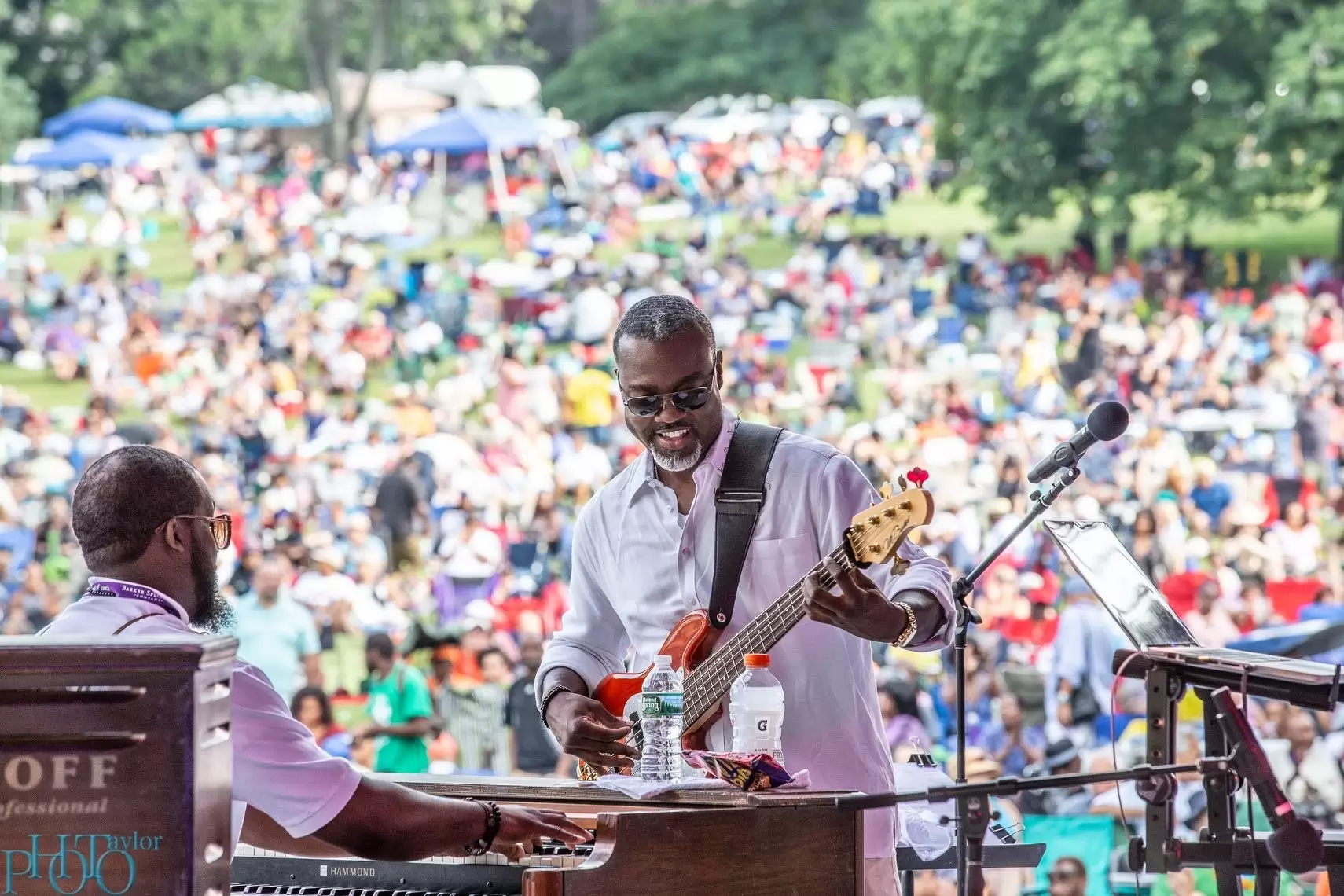 Ace Livingston on stage at the Greater Hartford Jazz Festival