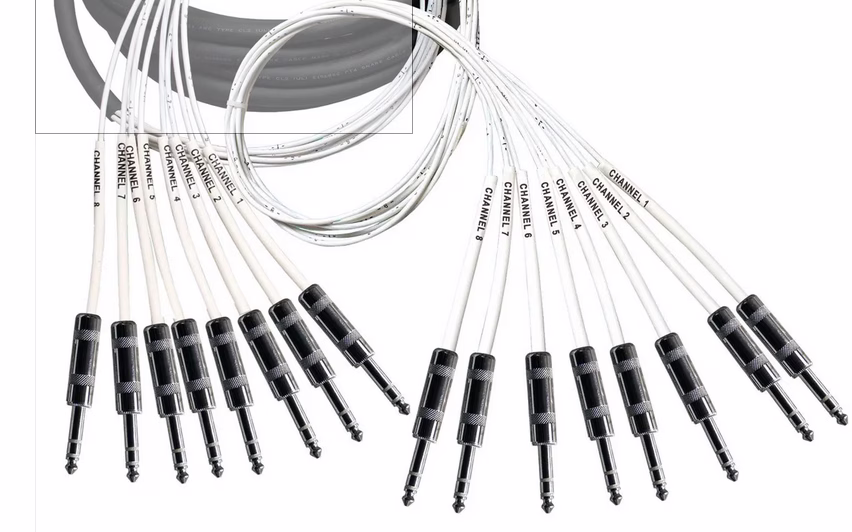 8 Channel Snake 1/4 TRS - 1/4 TRS 10'