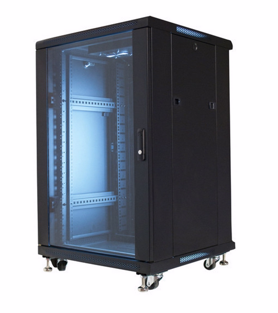 18U Floor Cabinet - Includes - 2 Fan Kit Pre-installed