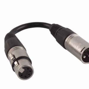 DMX 5 Pin Female to 3 Pin Male Adapter
