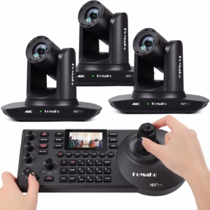 FoMaKo K20UH 4K HDMI PTZ Camera with AI Auto-Tracking(Gen 3) and PTX Control 3pk