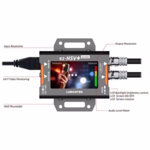 Lumantek LUM-EZ-HSV+ HDMI to SDI Converter with 2.7 Inch TFT LCD Display and Scaler