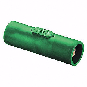 Taper Nose Double Connector, Male-Male, Green