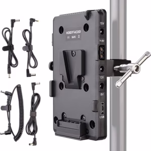 V-Mount Lock Battery Plate Power Supply Adapter with Super Clamp